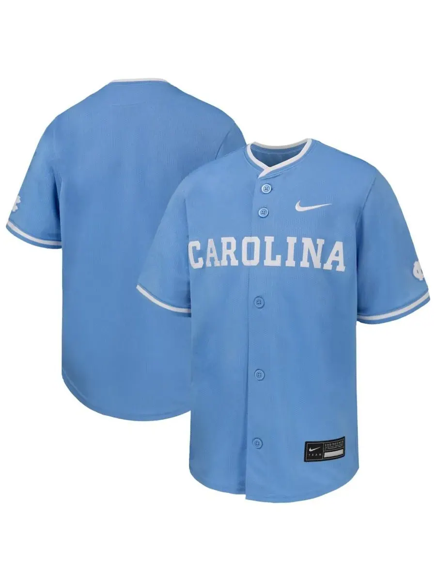 Nike Бейсбольная майка Big Boys and Girls Carolina Blue North Carolina Tar Heels Limited — изображение 1 из 3, светлый синий