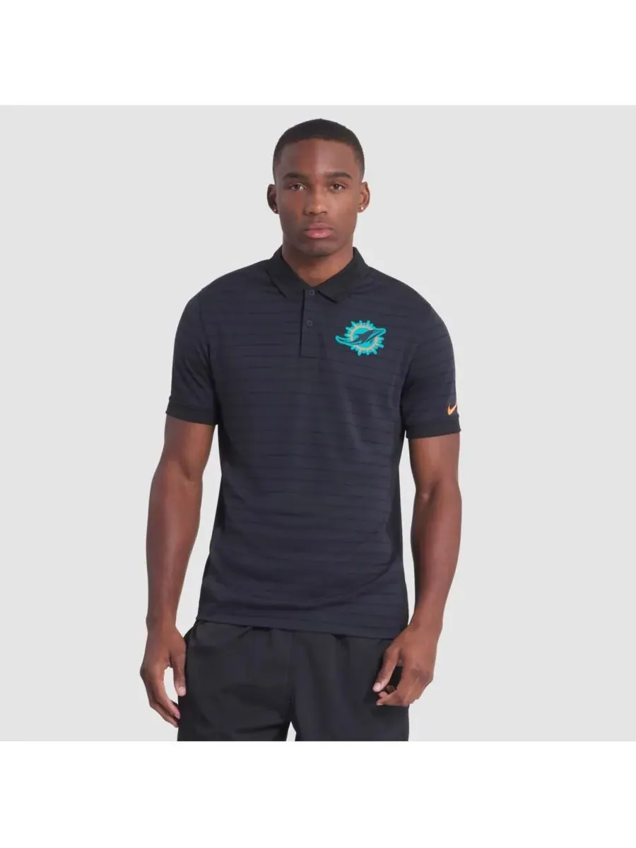Nike Мужская поло-рубашка Pitch Blue Miami Dolphins 2025 Rivalries Collection Sideline Victory — изображение 1 из 3