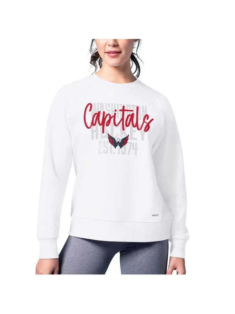 MSX by Michael Strahan Женская белая толстовка-реглан Washington Capitals Millie