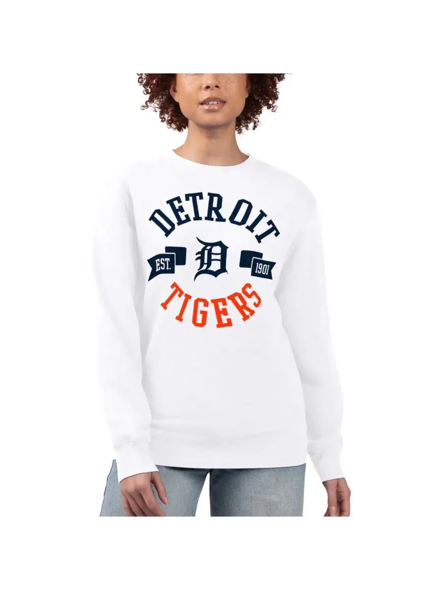 G-III 4Her by Carl Banks Женская белая флисовая толстовка с логотипом команды Detroit Tigers — изображение 1 из 2, белый