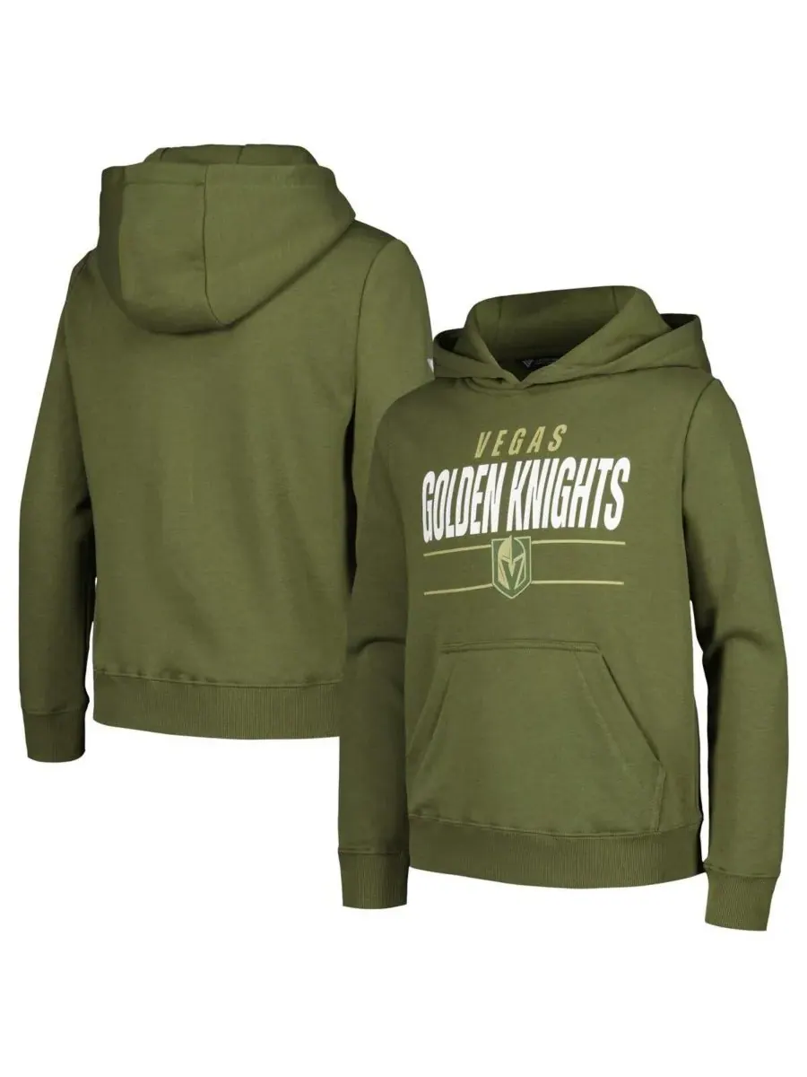 LevelWear Толстовка с капюшоном из флиса Olive Vegas Golden Knights Podium для мальчиков и девочек