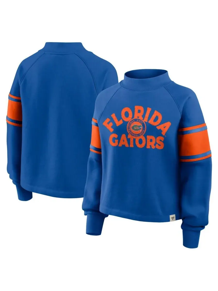 Женская толстовка Royal Florida Gators Oversized Hometown Premium Punt Coverage Raglan Pullover — изображение 1 из 3