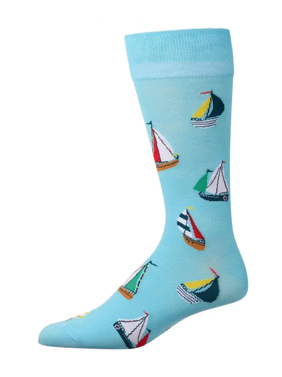 Мужские носки Sail Away Novelty Crew Socks MeMoi, Capri Breeze — изображение 1 из 3