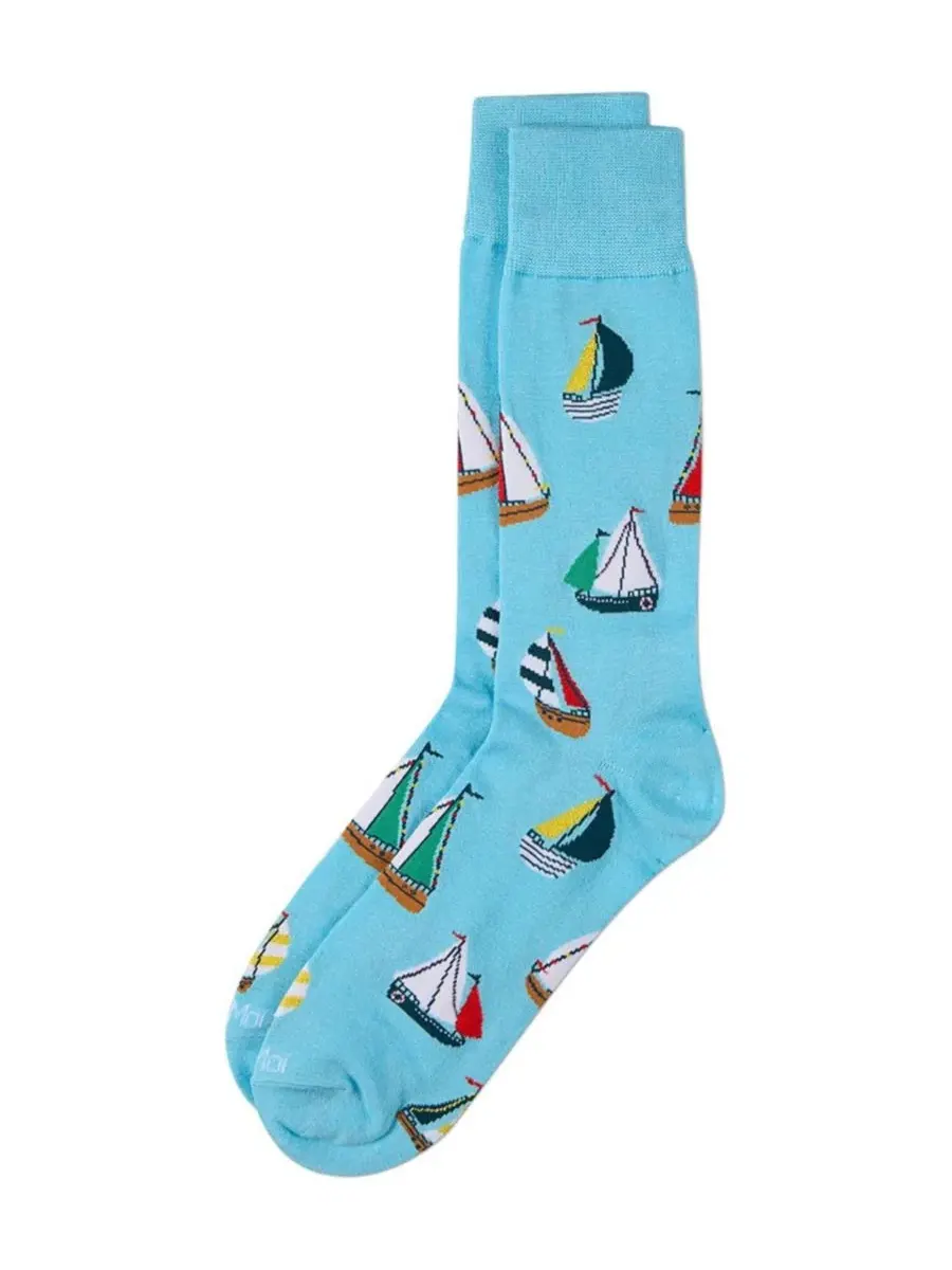 Мужские носки Sail Away Novelty Crew Socks MeMoi, Capri Breeze — изображение 3 из 3