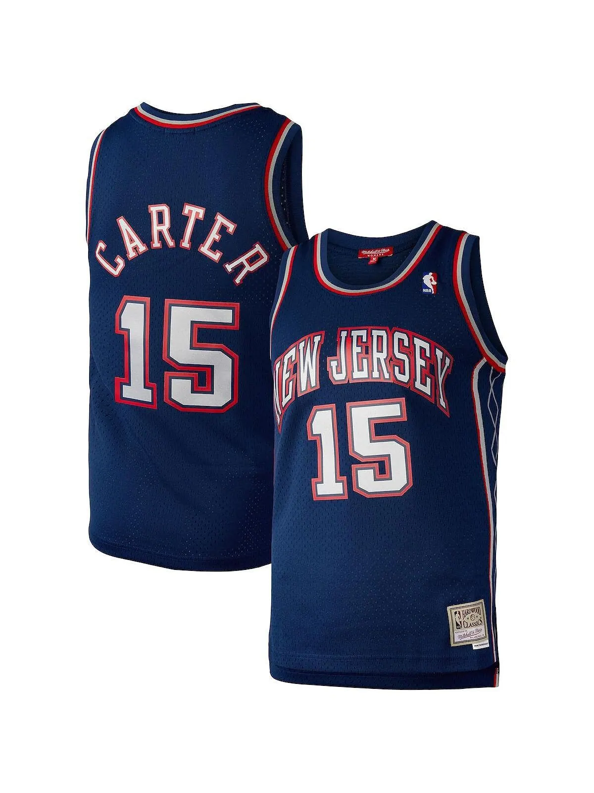 Женский темно-синий джерси Vince Carter New Jersey Nets Hardwood Classics 2006 Swingman Mitchell & — изображение 1 из 3