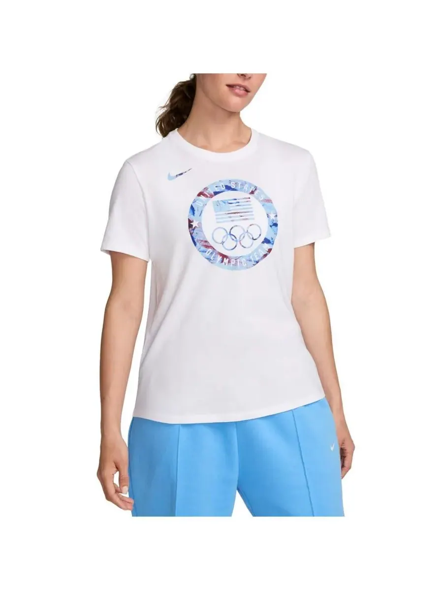 Nike Женская белая футболка сборной США по хоккею — изображение 1 из 2, белый