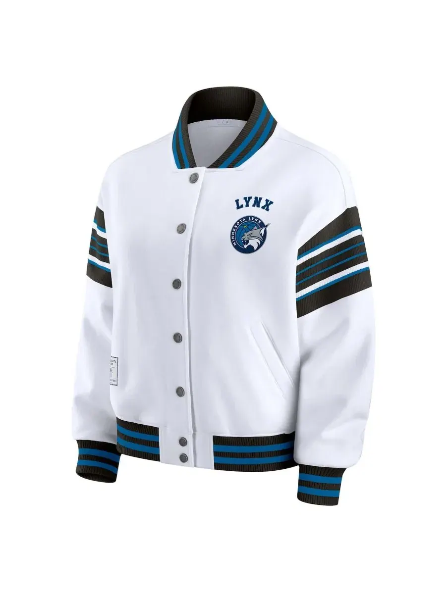 Женская флисовая куртка-свитшот на полной застежке WNBA, модель Full-Snap Fleece Sweatshirt Jacket — изображение 2 из 5