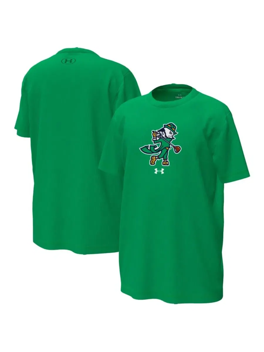 Детская футболка с принтом Golfing Leprechaun Under Armour — изображение 1 из 3, зеленый