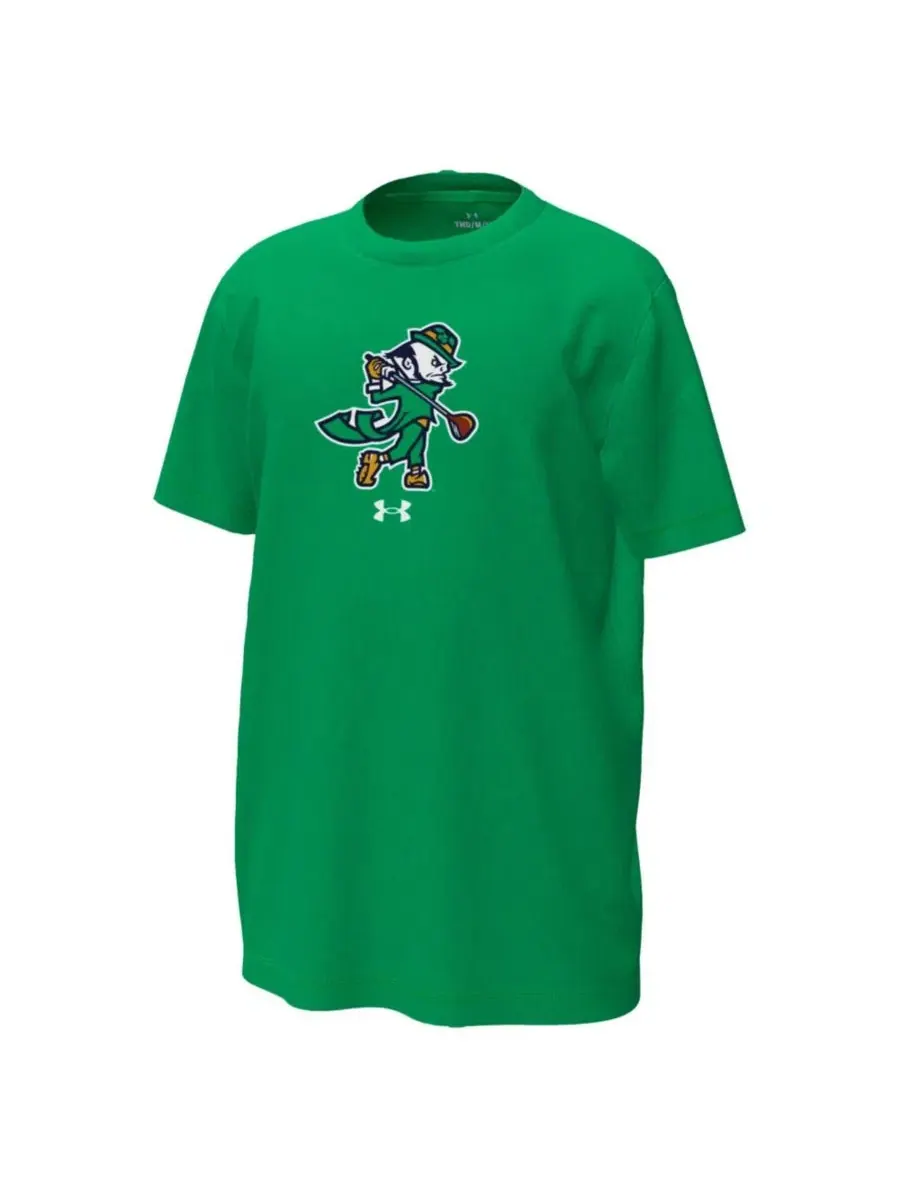 Детская футболка с принтом Golfing Leprechaun Under Armour — изображение 3 из 3, зеленый