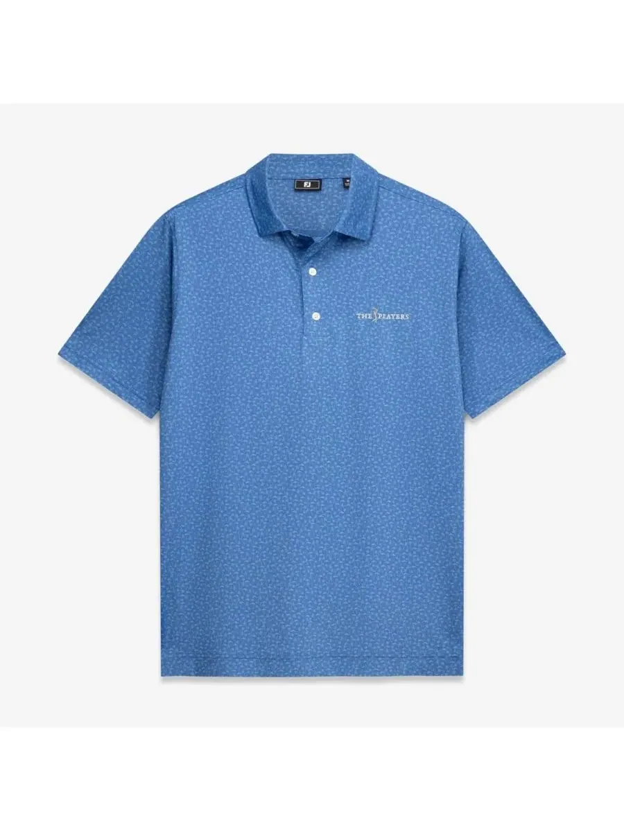 Поло для гольфа с принтом THE PLAYERS All Over Print ProDry FootJoy — изображение 1 из 3, синий