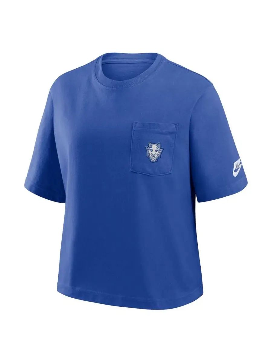 Футболка свободного кроя с карманом Legacy Pocket Boxy Nike — изображение 2 из 5, королевский