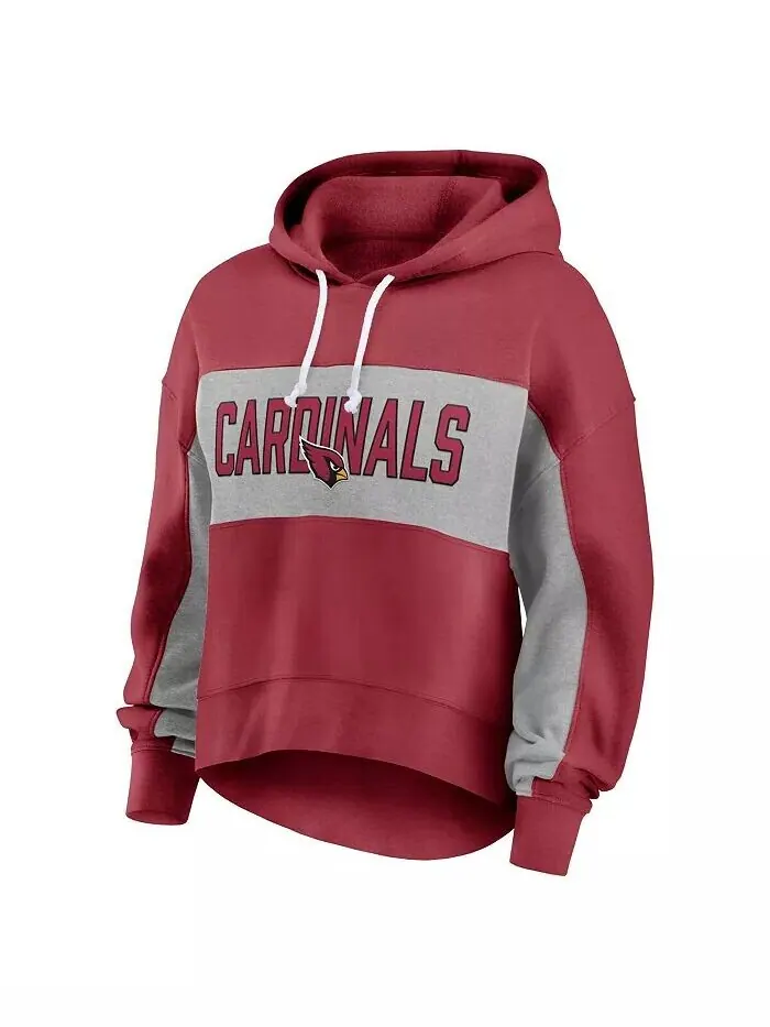 Женская толстовка с капюшоном Cardinal Arizona Cardinals Filled Stat Sheet, легкая, скромная — изображение 2 из 3