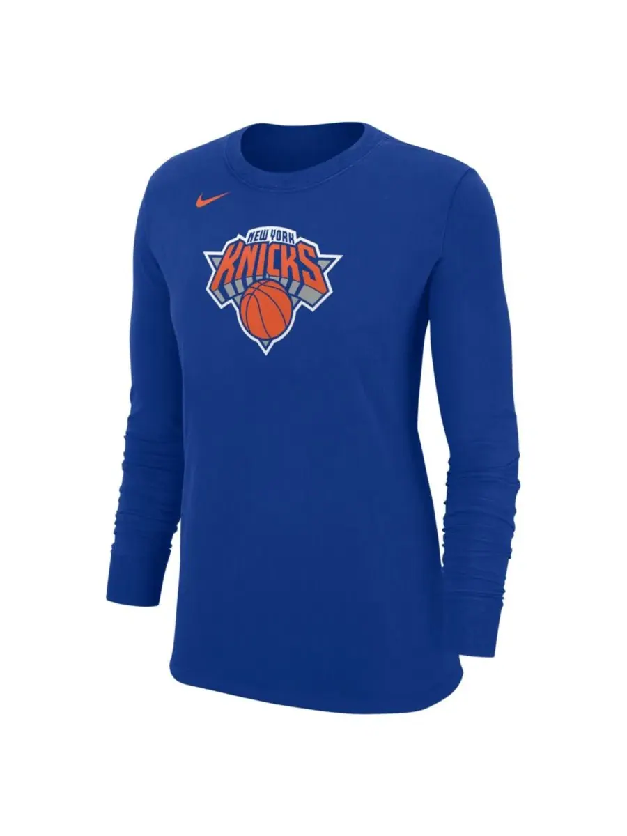 Футболка с длинным рукавом New York Knicks Nike — изображение 1 из 1, синий