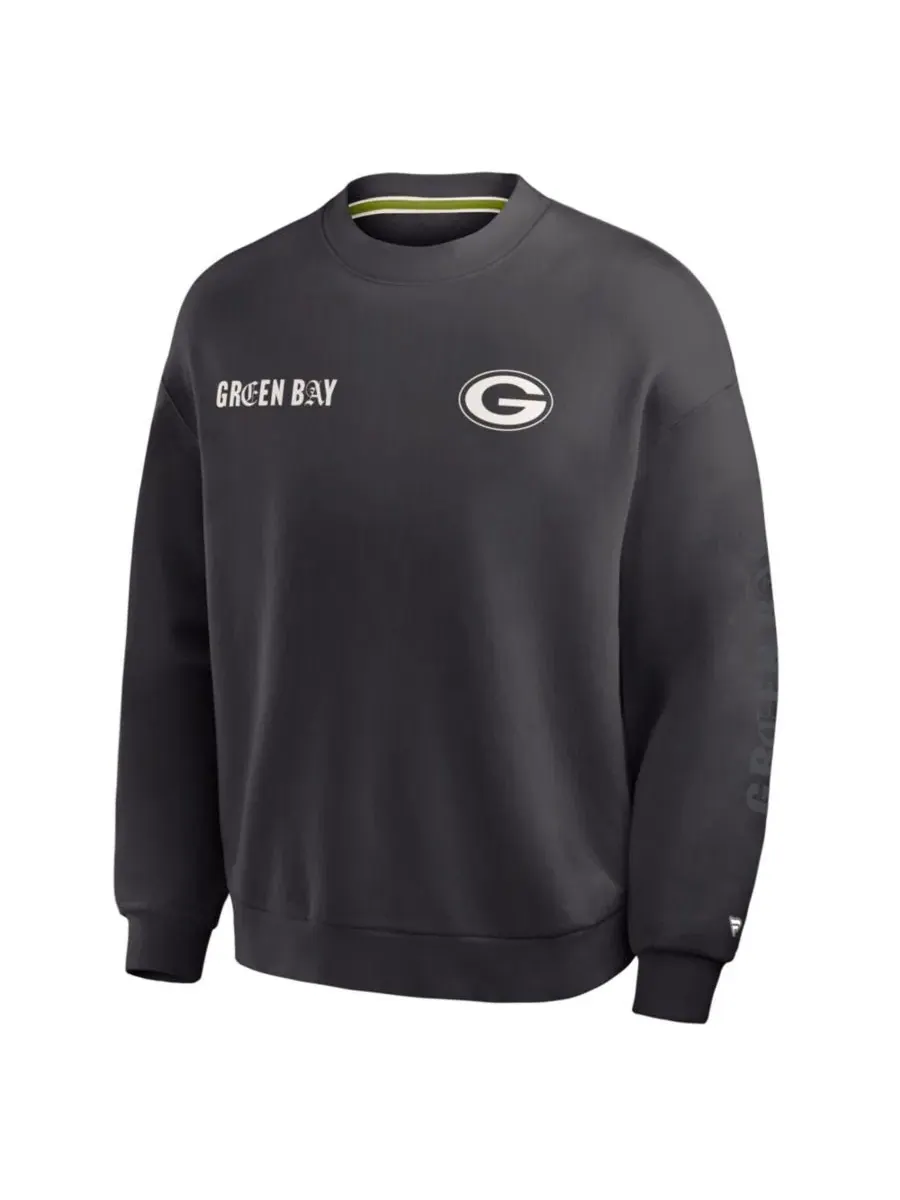 Свитшот мужской оверсайз с принтом Green Bay Packers Oversized Type Play Multi Fanatics — изображение 2 из 3