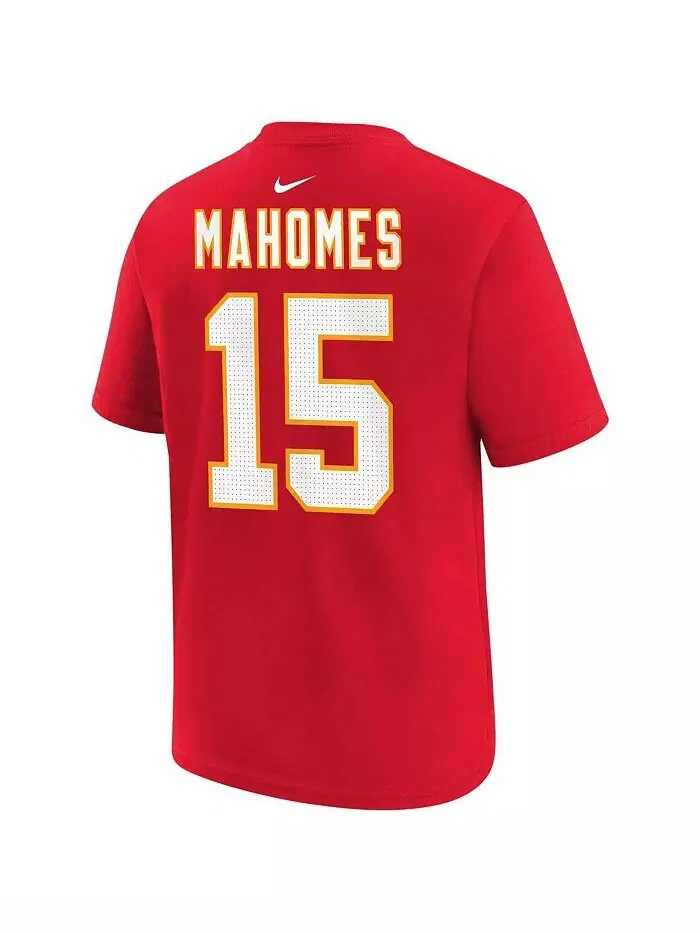 Футболка с именем и номером игрока Big Boys Patrick Mahomes Red Kansas City Chiefs Nike — изображение 3 из 3