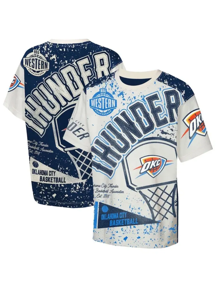 Футболка с принтом Oklahoma City Thunder Top Player Outerstuff — изображение 1 из 3, бежевый