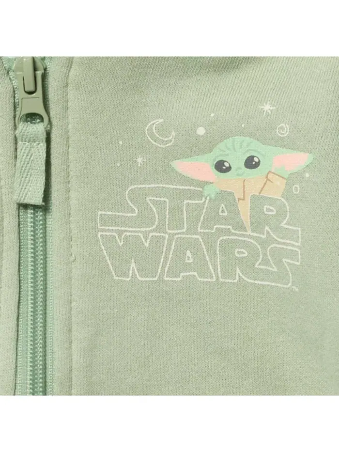 Детская флисовая толстовка с молнией Star Wars Yoda для мальчиков Starwars — изображение 3 из 5