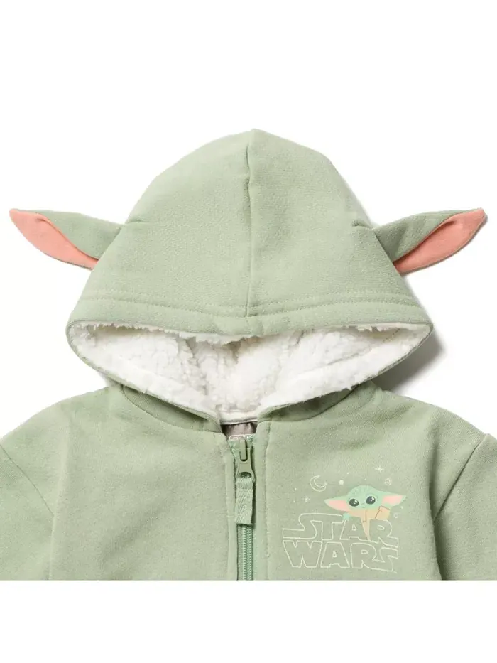 Детская флисовая толстовка с молнией Star Wars Yoda для мальчиков Starwars — изображение 5 из 5