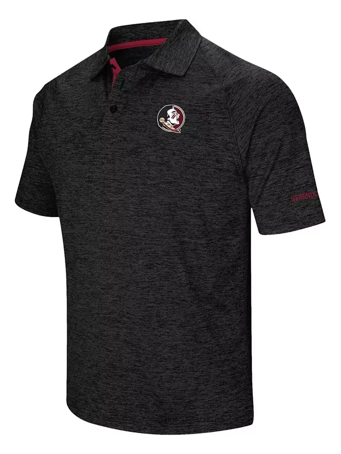 Мужская поло Heather Black Florida State Seminoles Down Swing Colosseum — изображение 2 из 3