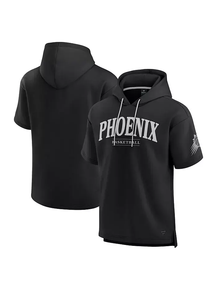 Мужская черная толстовка с капюшоном Phoenix Suns Elements Ready с короткими рукавами Fanatics — изображение 1 из 3