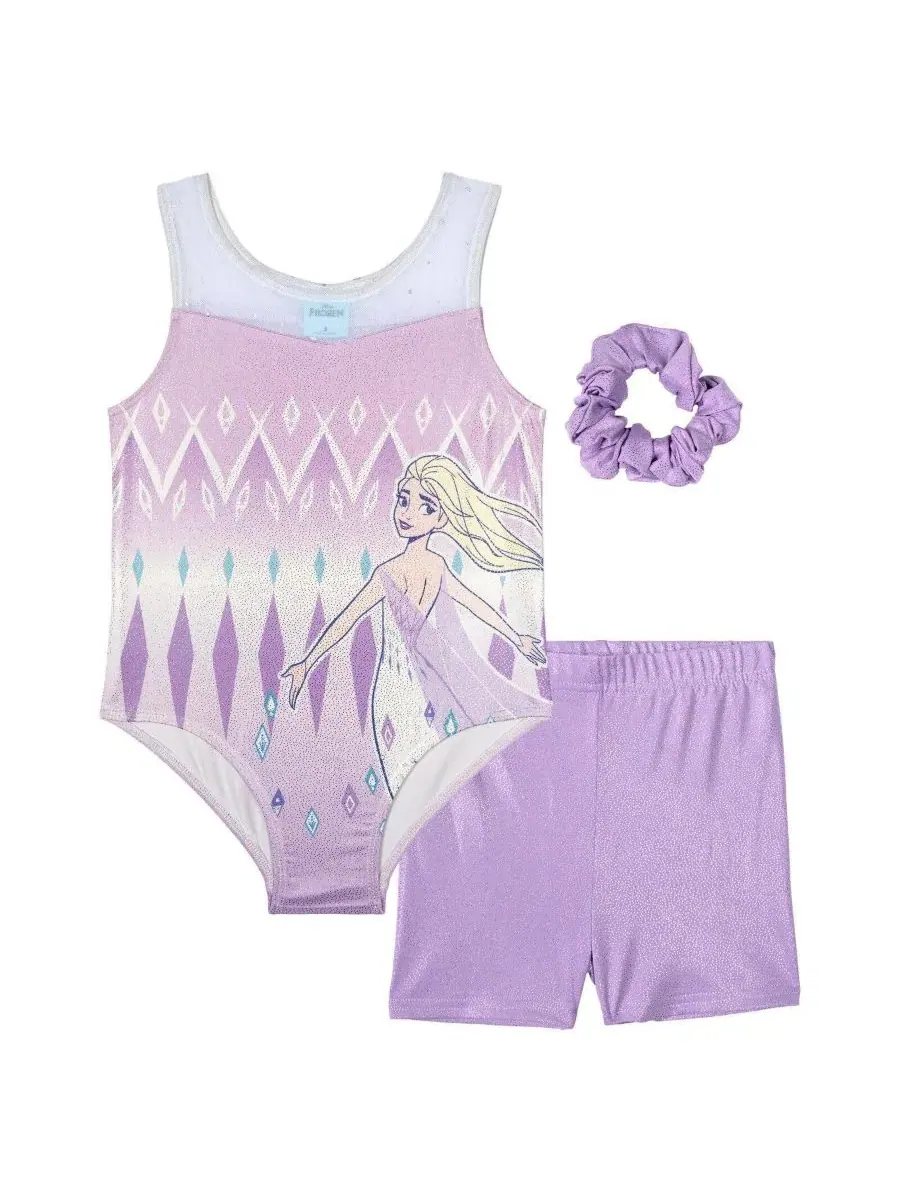 Комплект для гимнастики с принтом Эльзы Frozen, Lavender Elsa