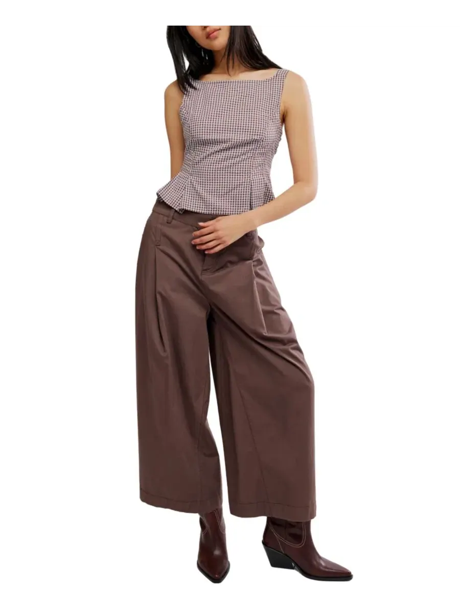 Топ без рукавов с баской Sun Faded Boat Neck Free People, Frosty Lilac Combo — изображение 2 из 5