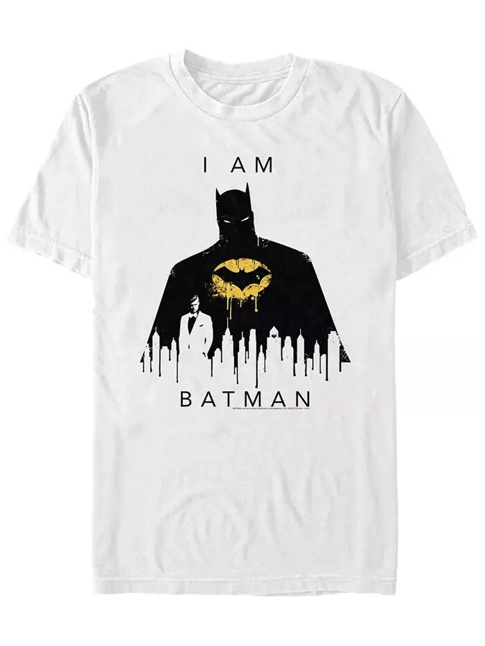 Мужская футболка DC I Am Batman City Silhouette с короткими рукавами Fifth Sun — изображение 1 из 1