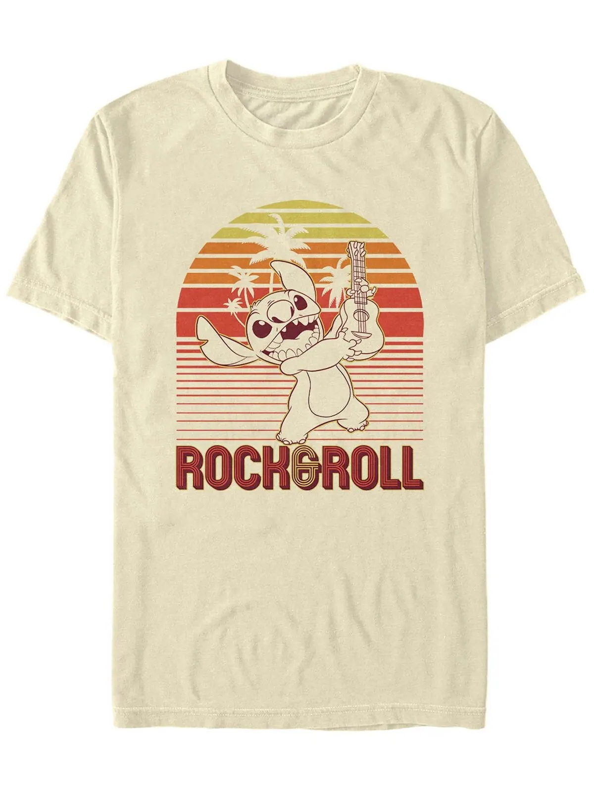 Мужская футболка с коротким рукавом lilo stitch rock and roll stitch Fifth Sun — изображение 1 из 1, прозрачный