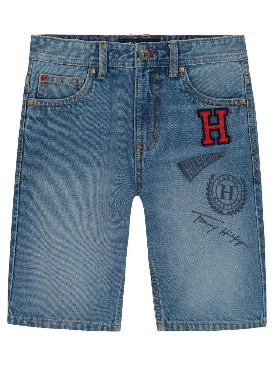 Детские джинсовые шорты стандартного кроя, размер 2T-7 Tommy Hilfiger — изображение 4 из 9