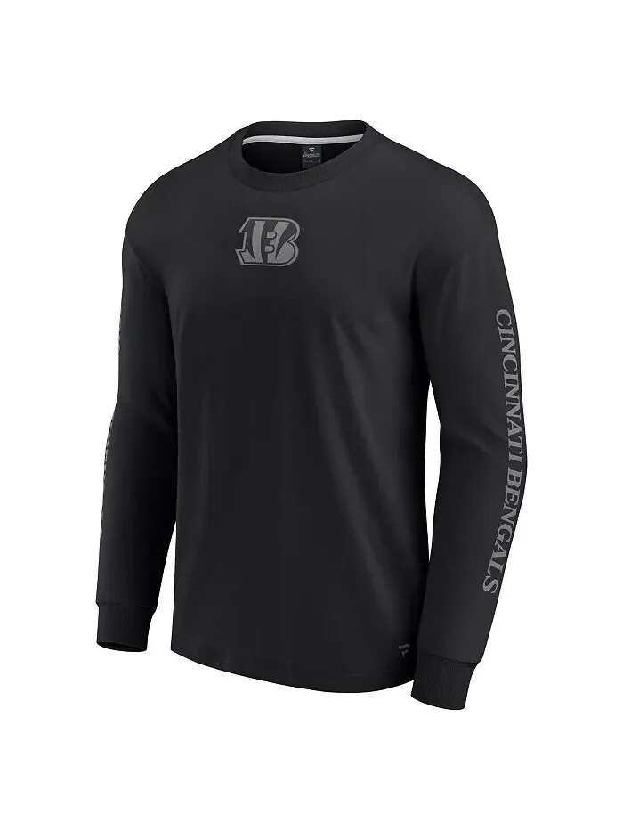 Мужская и женская черная футболка с длинным рукавом Cincinnati Bengals Elements Strive Fanatics — изображение 2 из 3