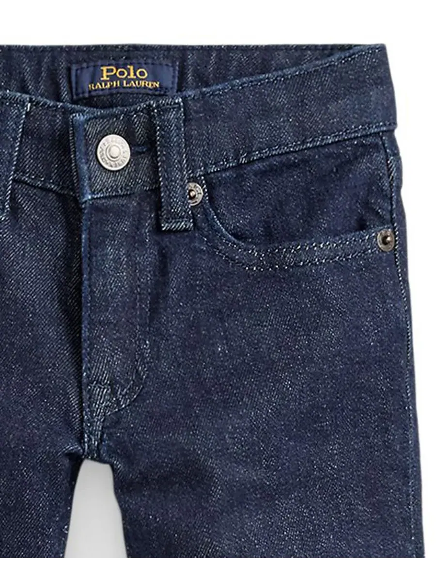 Джинсы-клеш из эластичного денима для девочек, размеры 2T-6X Polo Ralph Lauren, Mosley Wash — изображение 4 из 9