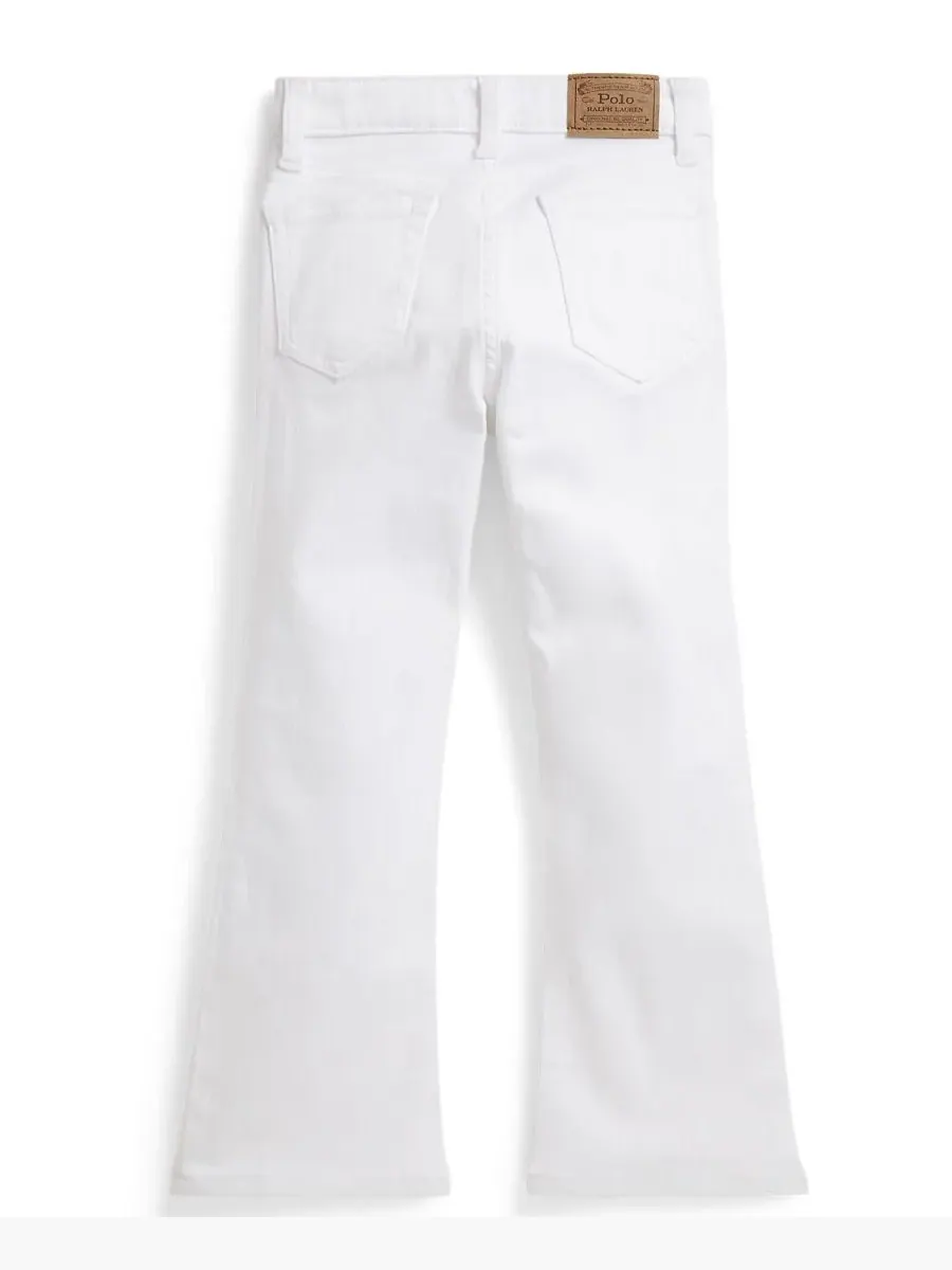 Джинсы-клеш из эластичного денима для девочек, размеры 2T-6X Polo Ralph Lauren, Mosley Wash — изображение 5 из 9