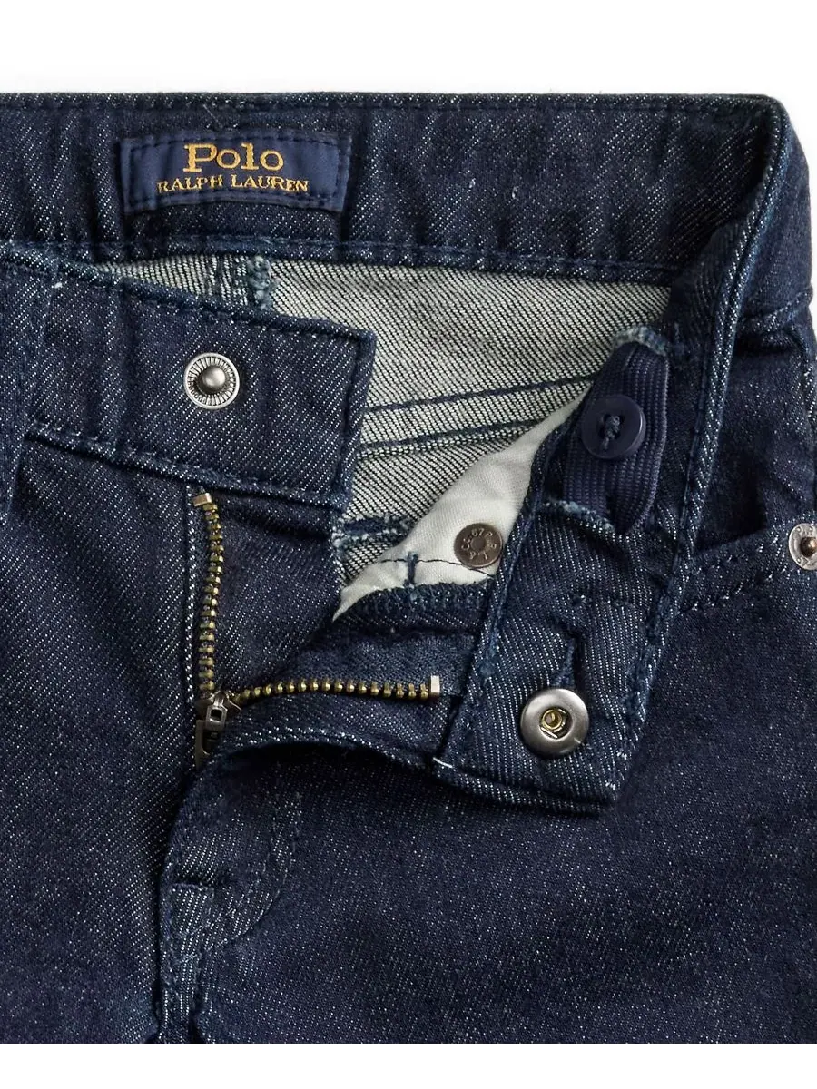 Джинсы-клеш из эластичного денима для девочек, размеры 2T-6X Polo Ralph Lauren, Kindal Wash — изображение 8 из 9