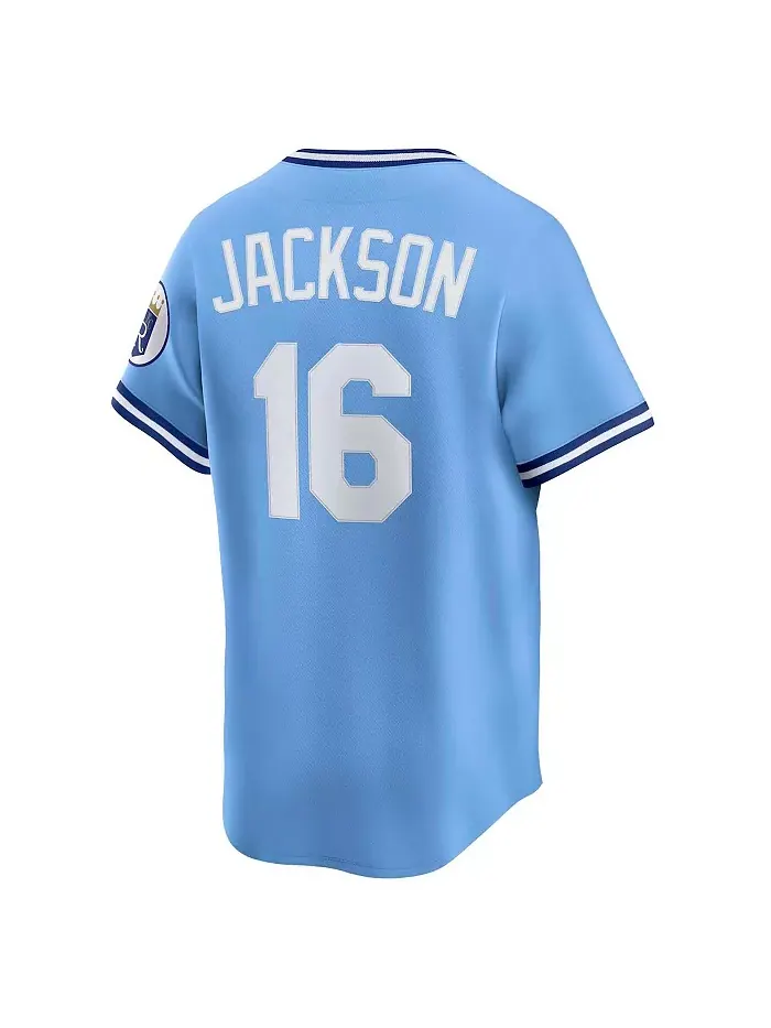 Мужская лимитированная джерси Bo Jackson в светло-голубом цвете из коллекции Cooperstown в — изображение 2 из 3