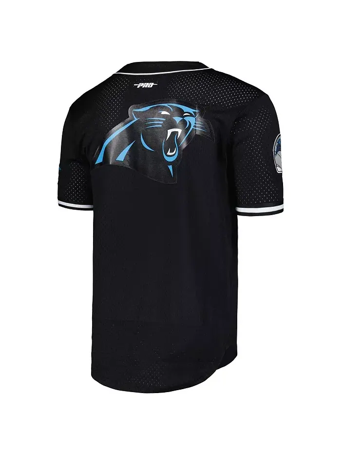 Мужская черная бейсбольная футболка Bryce Young Carolina Panthers с сетчатой ​​отделкой на — изображение 3 из 3