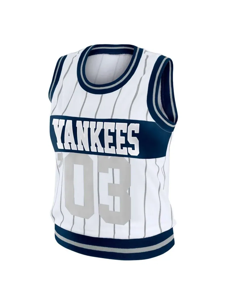 WEAR by Erin Andrews Женская белая спортивная майка New York Yankees — изображение 2 из 4, белый