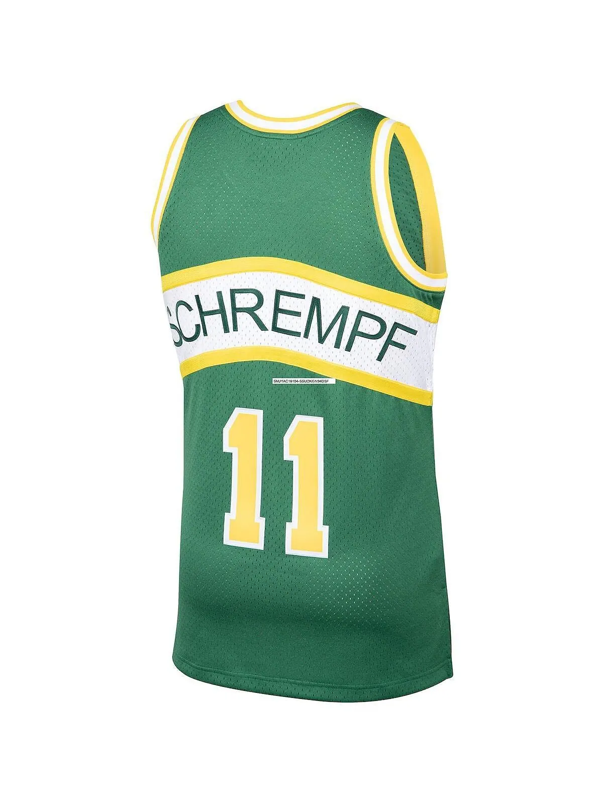 Мужская футболка detlef schrempf green seattle supersonics 1994-95 hardwood classics swingman — изображение 3 из 3, зеленый