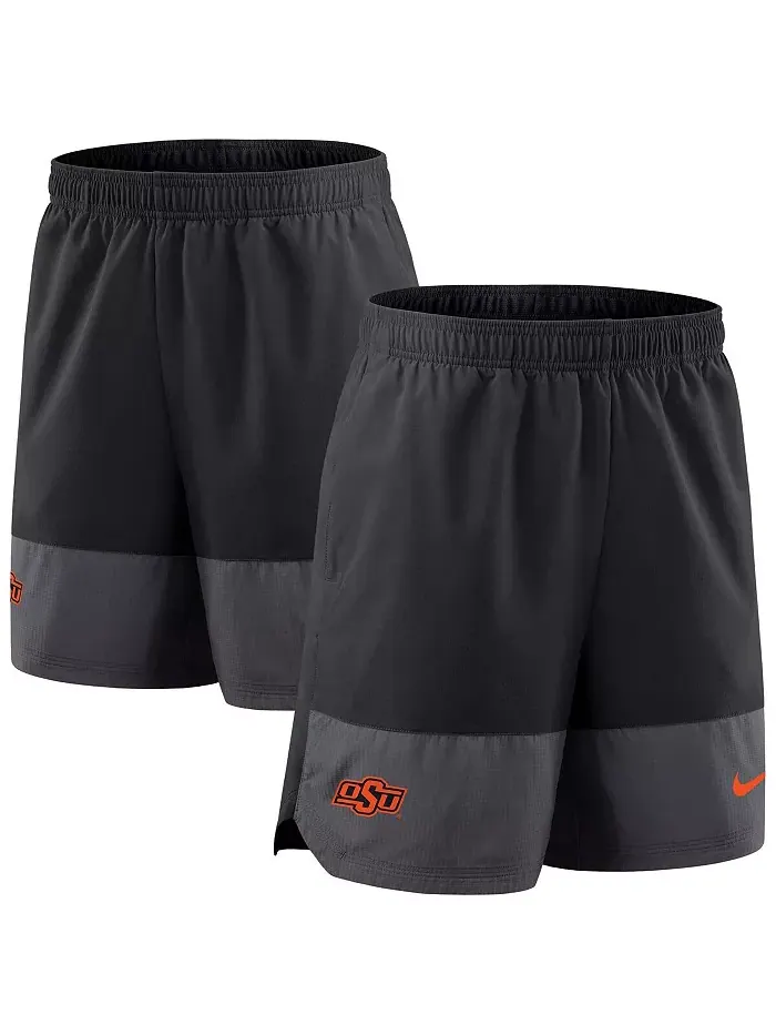 Мужские черные шорты Oklahoma State Cowboys 2025 Sideline Performance Nike — изображение 1 из 3