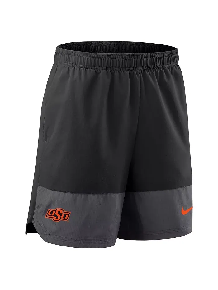 Мужские черные шорты Oklahoma State Cowboys 2025 Sideline Performance Nike — изображение 2 из 3