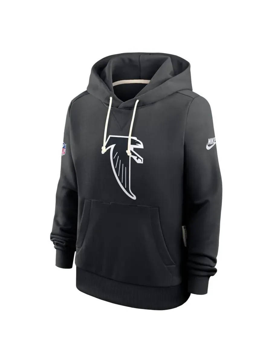Nike Женская черная худи Atlanta Falcons Throwback Sideline Standard Issue Dri-FIT — изображение 3 из 5, черный