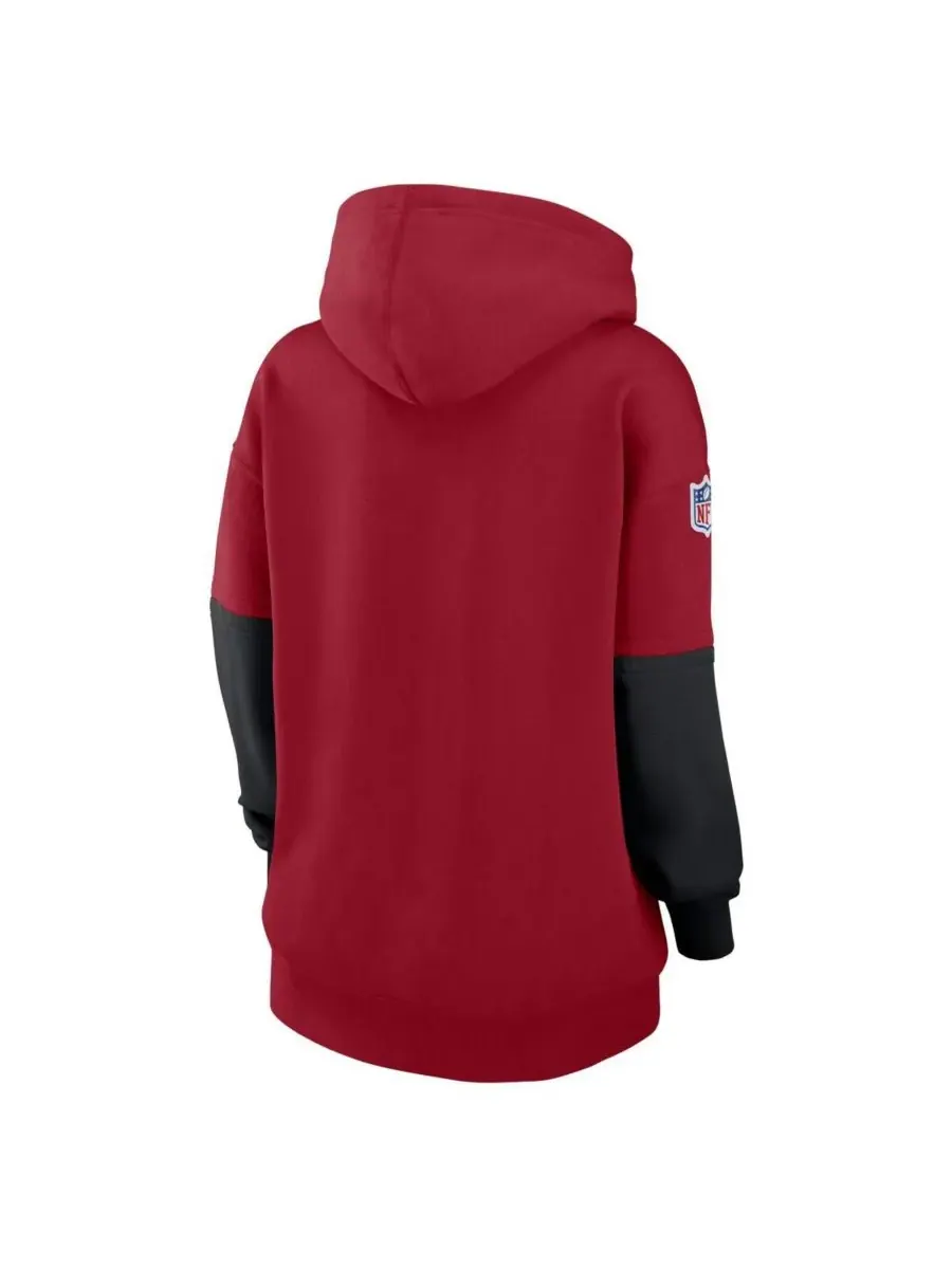 Женская флисовая толстовка с капюшоном Cardinal Arizona Cardinals 2024 Sideline Essential Nike — изображение 3 из 3, красный