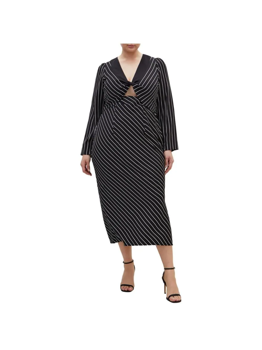 Женское платье Enya с каймой CITY CHIC, Stripe scarf