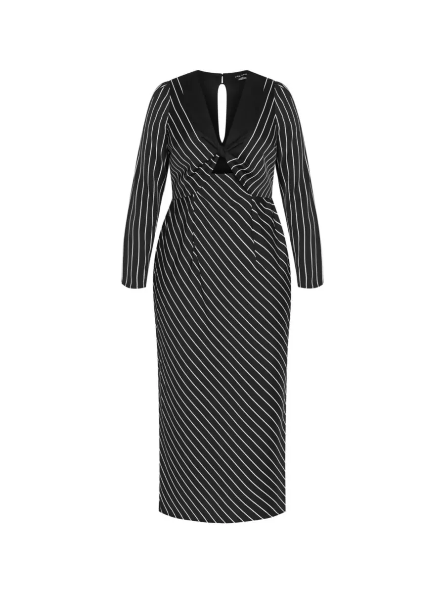 Женское платье Enya с каймой CITY CHIC, Stripe scarf — изображение 4 из 5