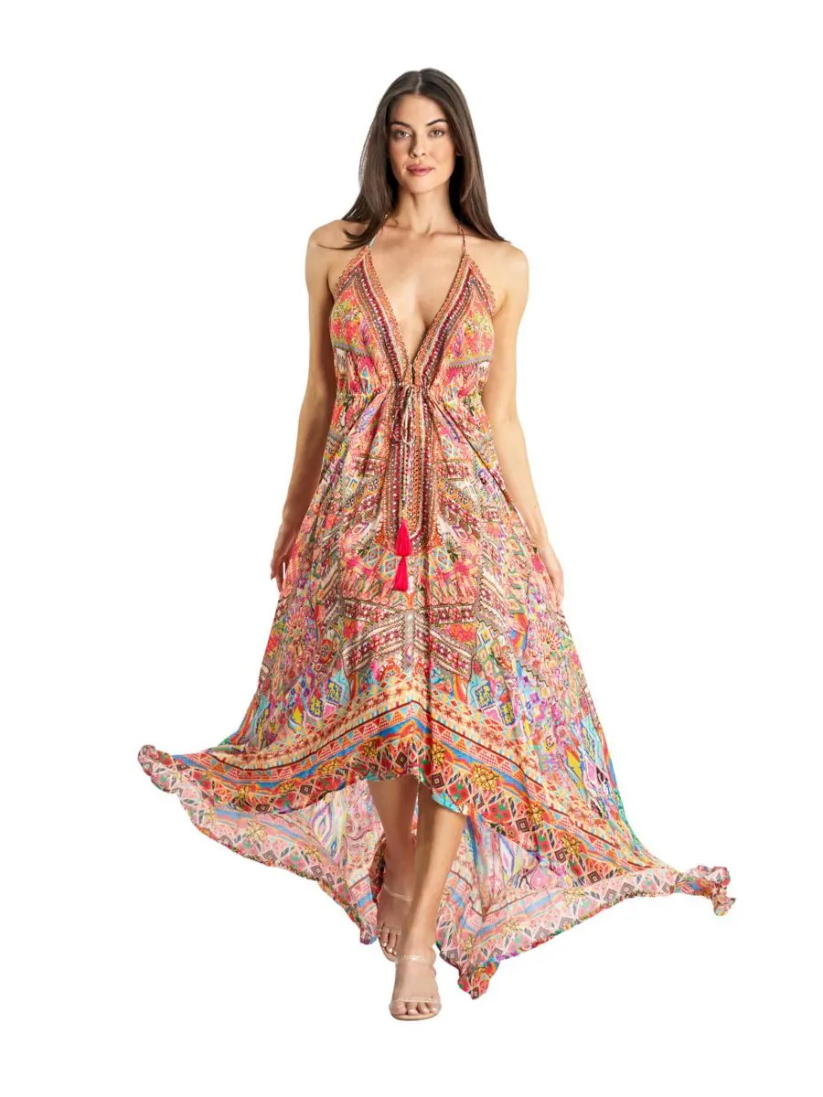 Женское длинное платье с завязками на шее La Moda Clothing, Open miscellaneous — изображение 1 из 4