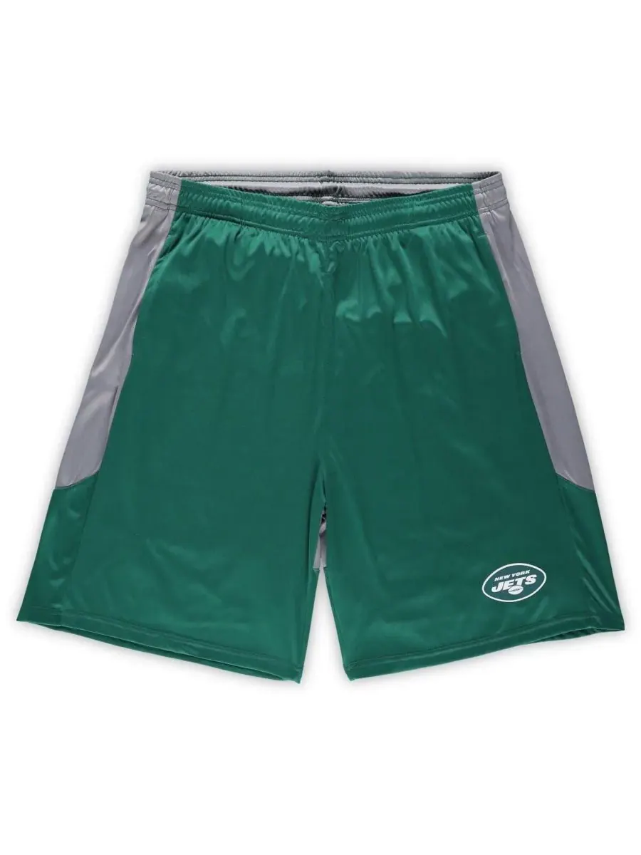 Fanatics Мужские зеленые шорты New York Jets большого размера с логотипом команды — изображение 2 из 3, зеленый