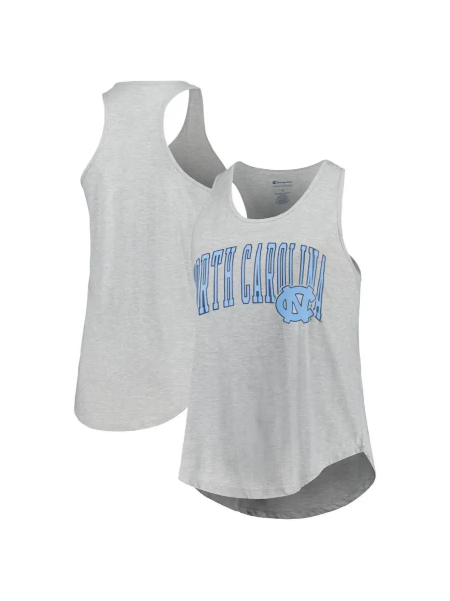 Profile Женская майка-борцовка с круглым вырезом и логотипом команды North Carolina Tar Heels — изображение 1 из 3, серый