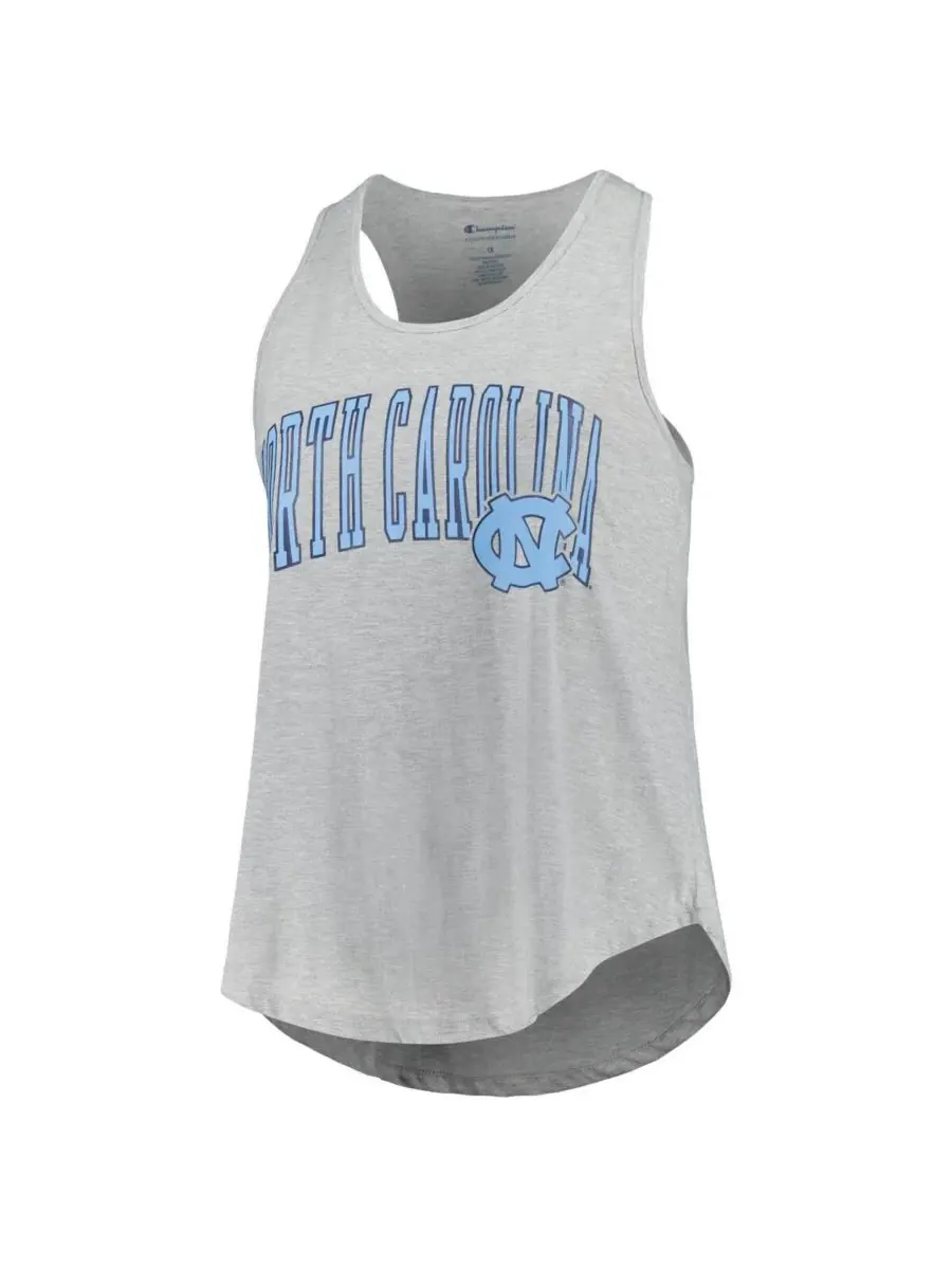 Profile Женская майка-борцовка с круглым вырезом и логотипом команды North Carolina Tar Heels — изображение 2 из 3, серый