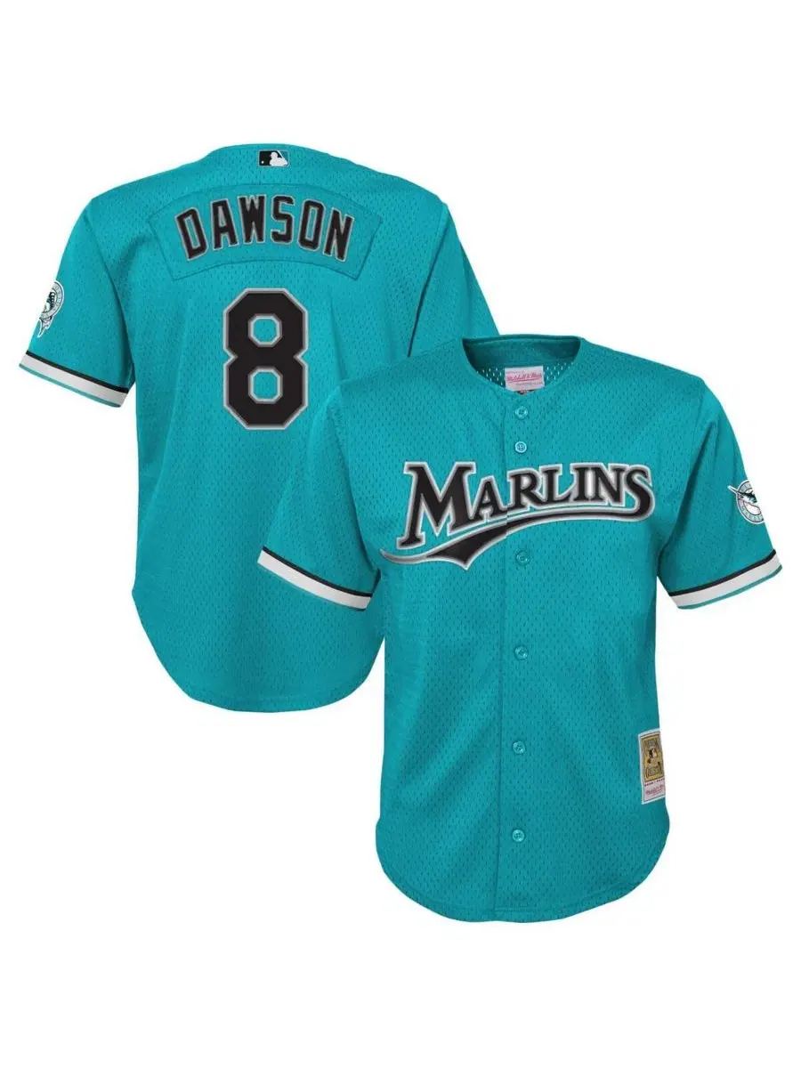 Бейсбольная джерси Mitchell & Ness Florida Marlins Mesh Batting Practice Replica Jersey — изображение 1 из 3, бирюзовый