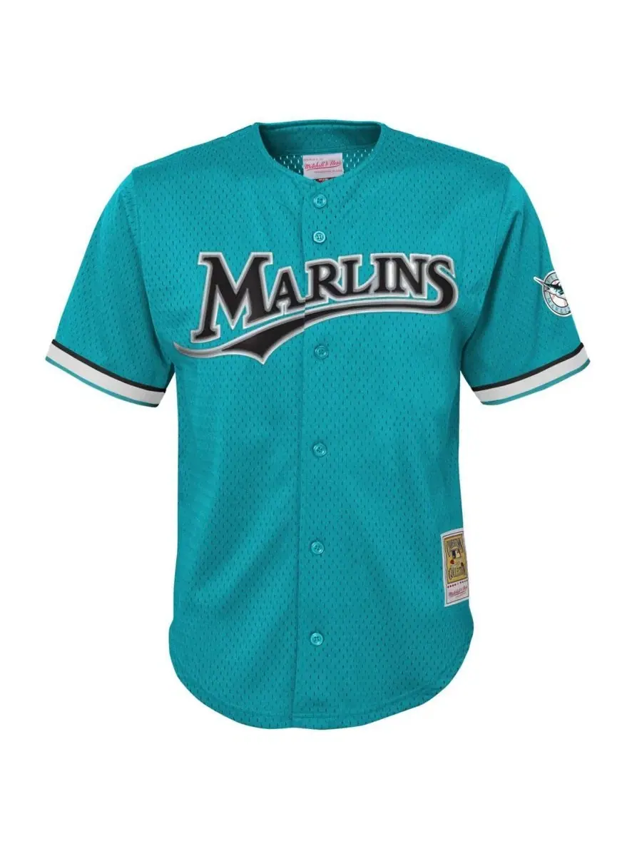 Бейсбольная джерси Mitchell & Ness Florida Marlins Mesh Batting Practice Replica Jersey — изображение 2 из 3, бирюзовый