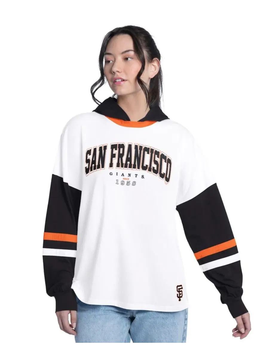 Худи-футболка с длинным рукавом Key Player San Francisco Giants G-III 4Her by Carl Banks — изображение 1 из 4, белый